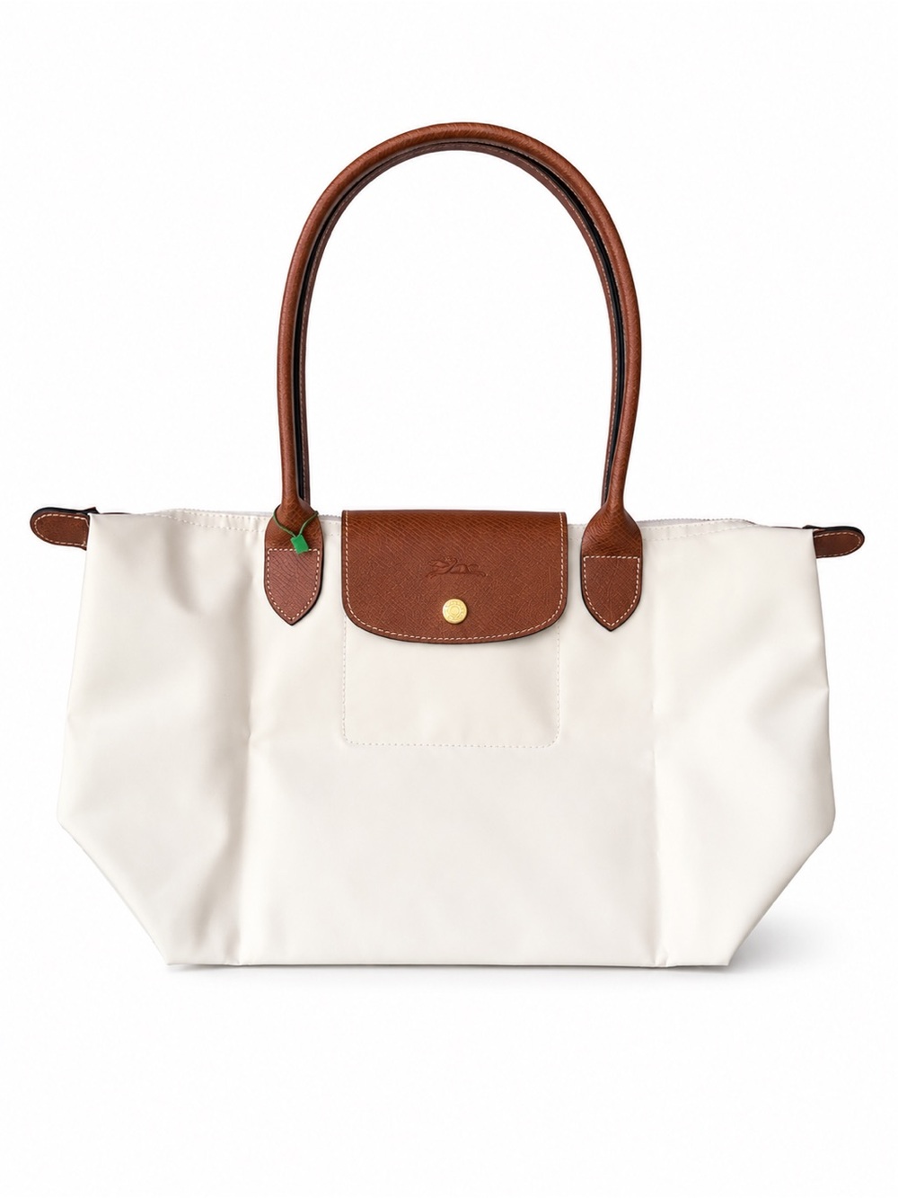 Longchamp cream and Brown Women's Tote Bag medium slight flaws